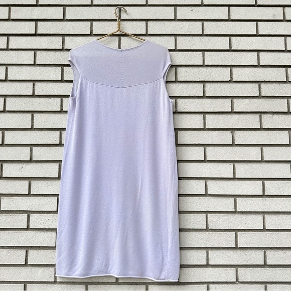 J. Jill Light Lavender Knit Sleeveless Shift Dress MP Petite Linen Blend - Picture 8 of 8